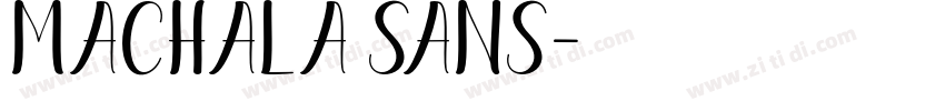 Machala Sans字体转换